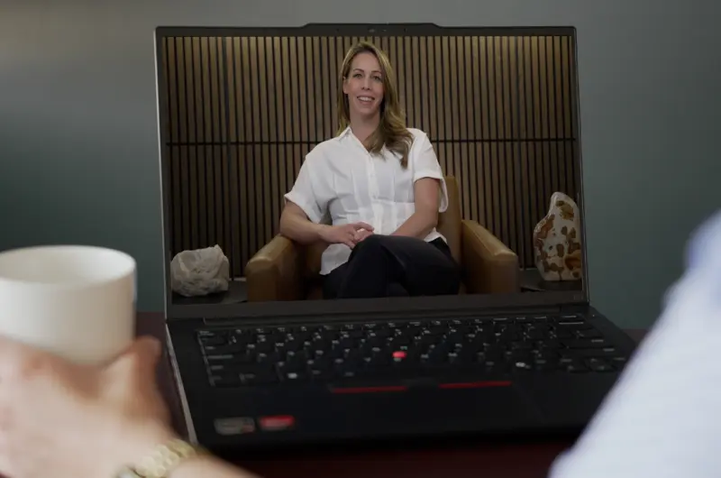 Lisa on Laptop